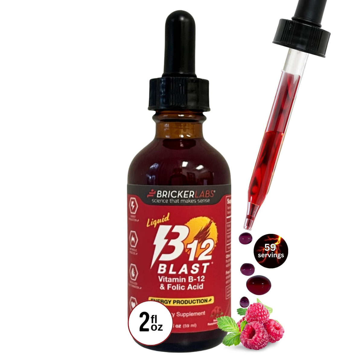 Bricker Labs B-12 Blast bottle front view