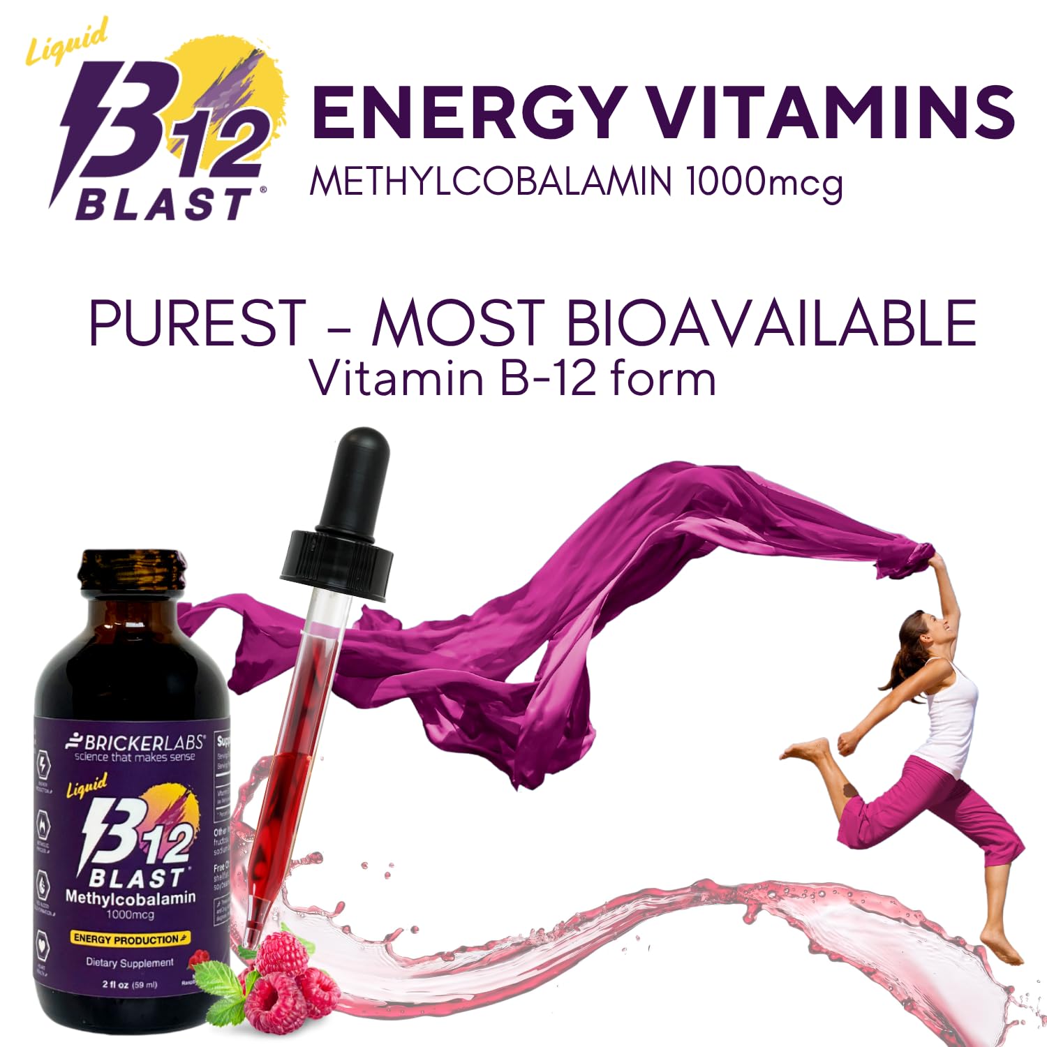 B12 Blast liquid vitamin B12 dropper