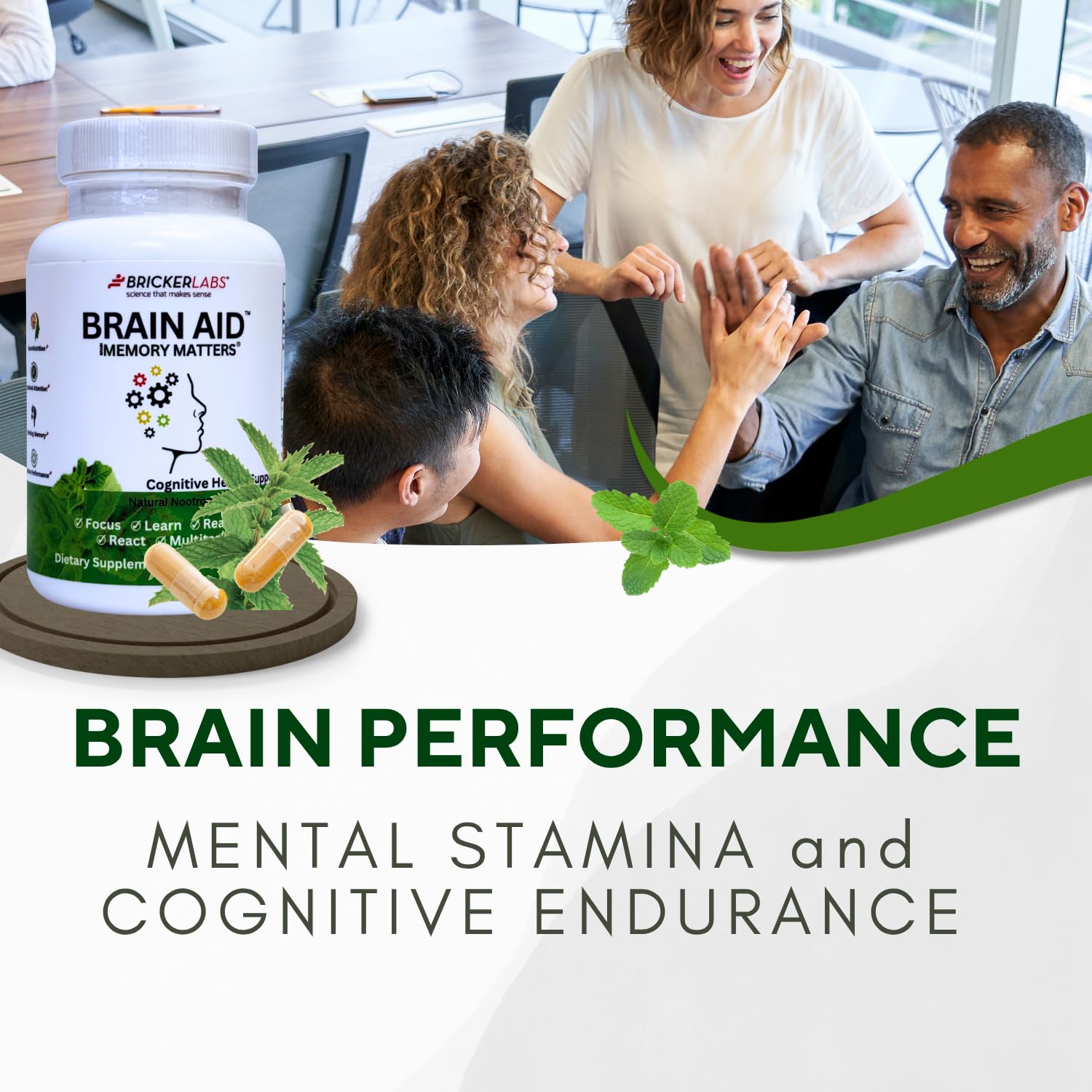 Capsules of Bricker Labs Brain Aid Memory Matters