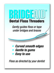BridgeAid Dental Floss Threaders 50-pack - front product image
