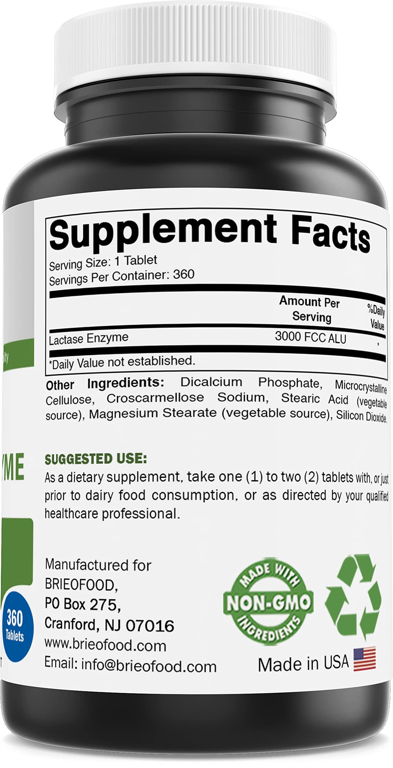 Lactase enzyme pills aiding dairy digestion
