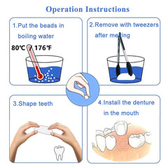 Realistic tooth repair model showing natural color and texture