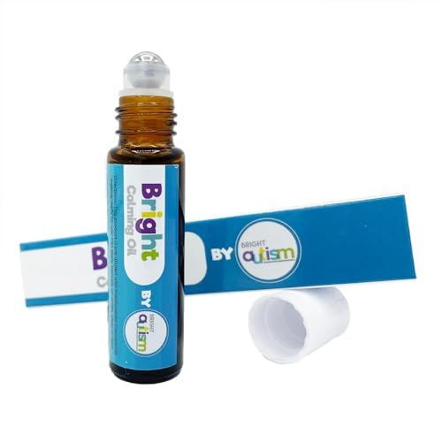 Young child with calming oil as part of autism sensory products