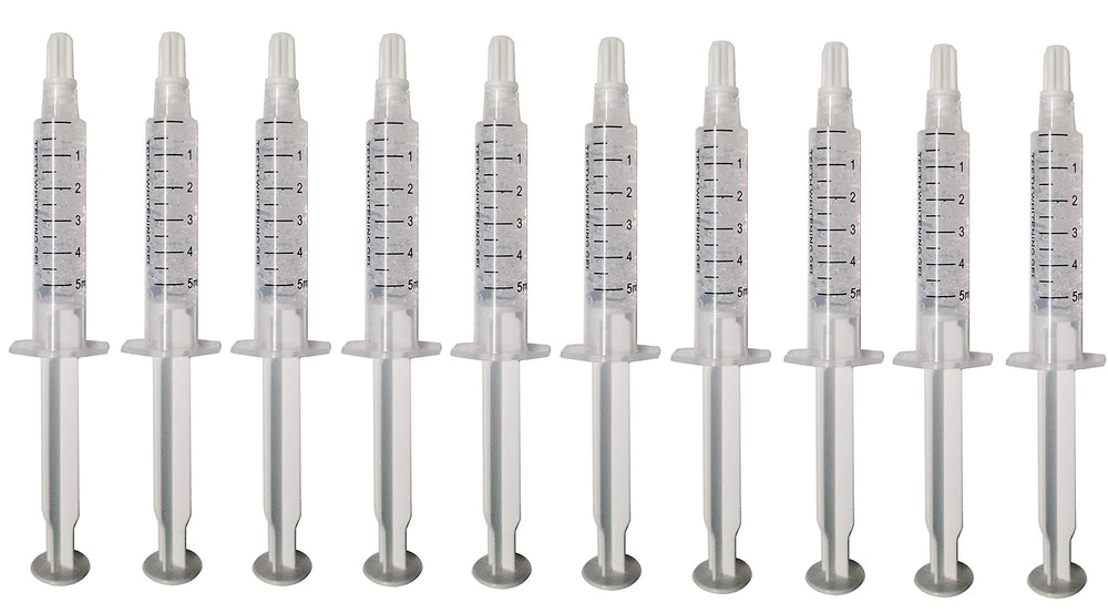 10-pack of 5ml Bright White Smile teeth whitening gel syringes