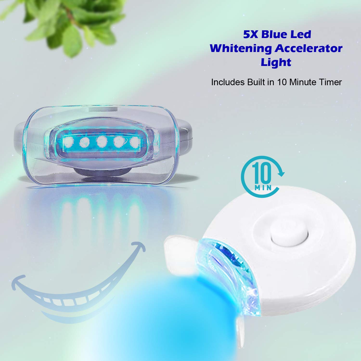 All kit components laid out for home whitening