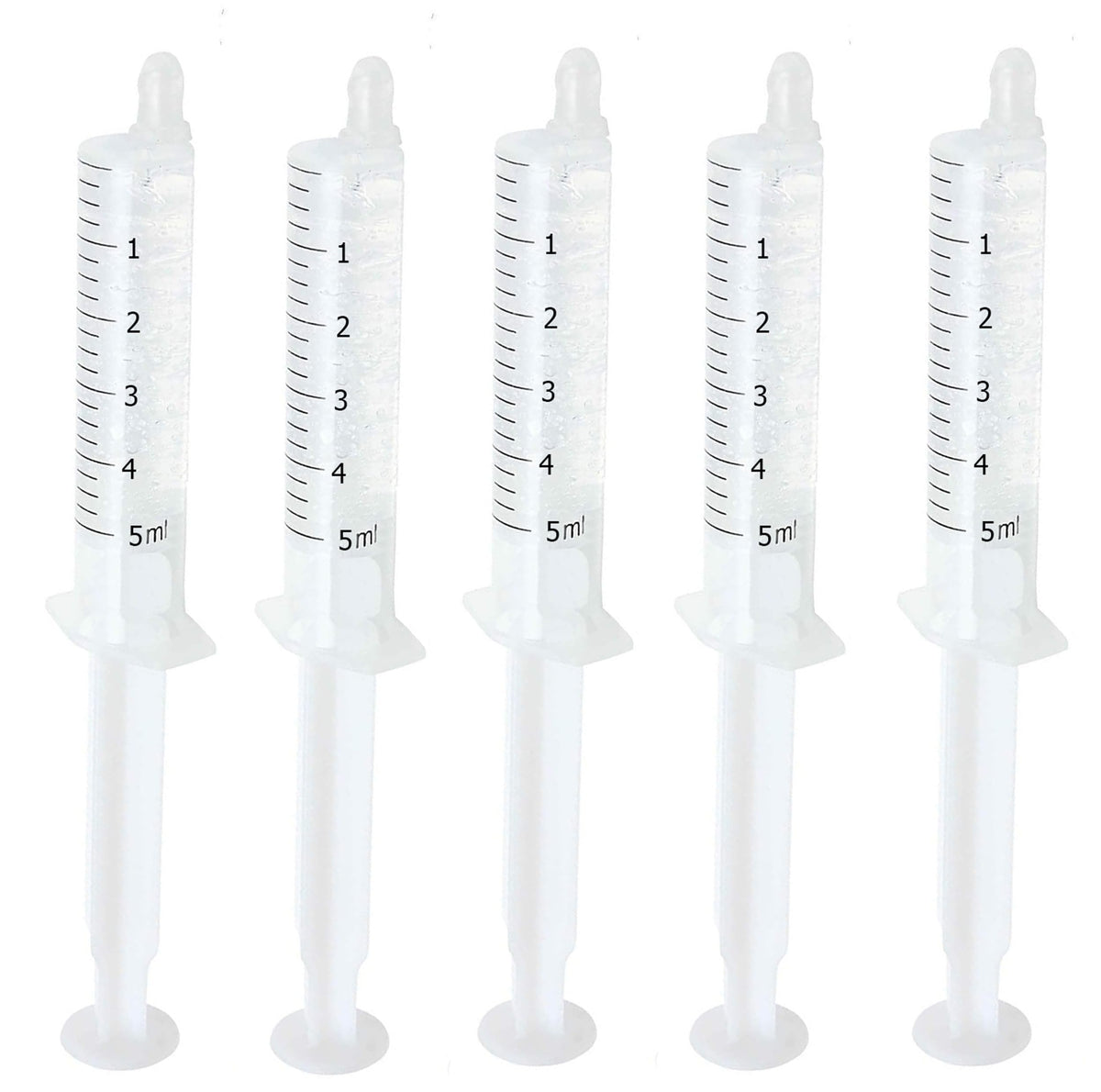 Bright White Smiles Teeth Whitening Kit box and five 5cc/ml gel syringes