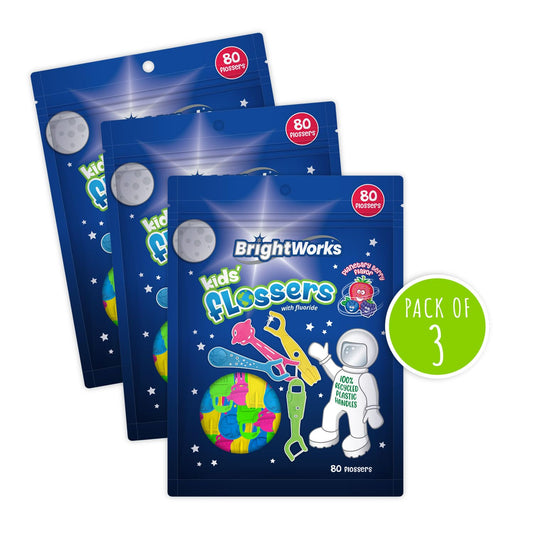 BrightWorks Space Flossers with rocketship design