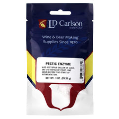 Brilliant clear wine after fermentation with pectic enzyme