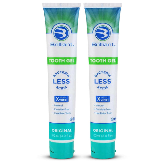 Brilliant Toothpaste Gel Spry Original flavor 3 oz 2-pack front view