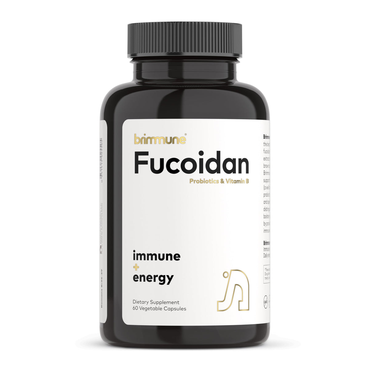 Brimmune Fucoidan 500 mg bottle label and branding