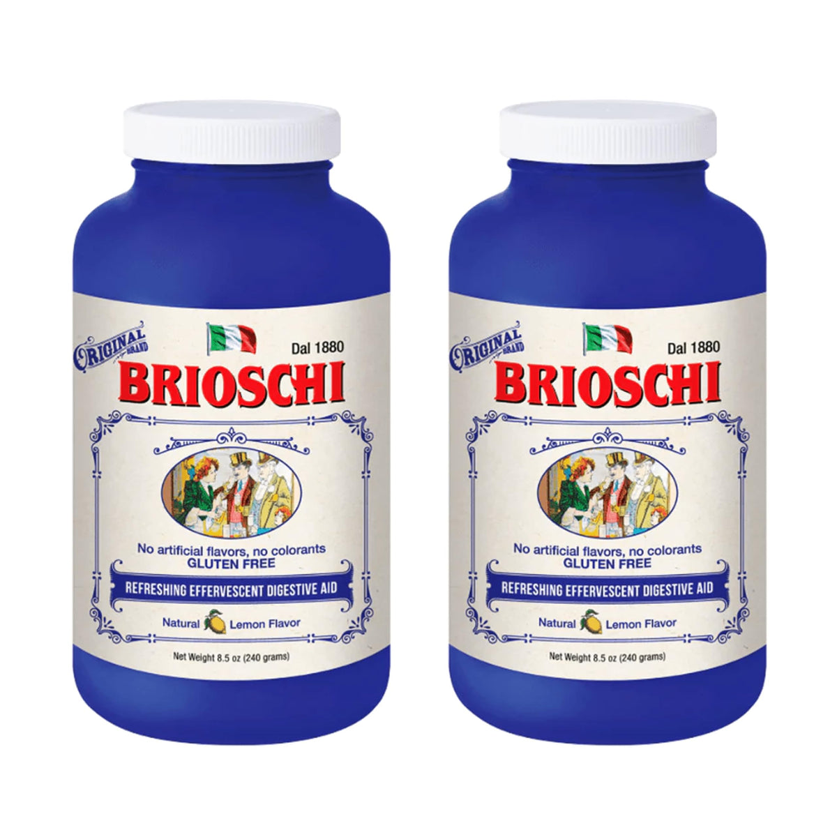 Brioschi lemon effervescent bottle—refreshing citrus flavor and potential heartburn support.