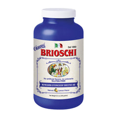 Brioschi lemon flavor closeup—bright aroma with a refreshing after-meal option.