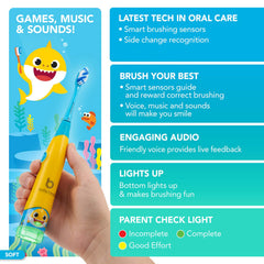 BriteBrush Baby Shark side profile with smart sensors