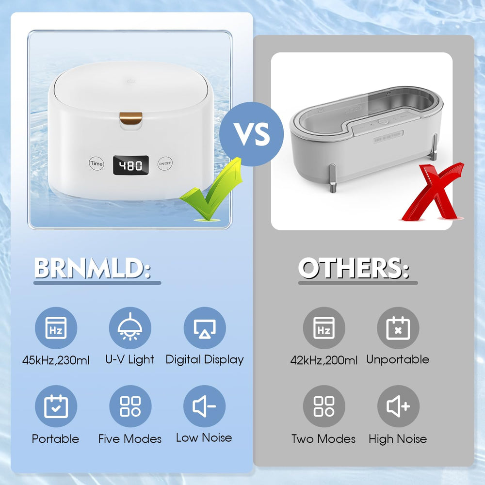 BRNMLD Ultrasonic Retainer Cleaner digital countdown display
