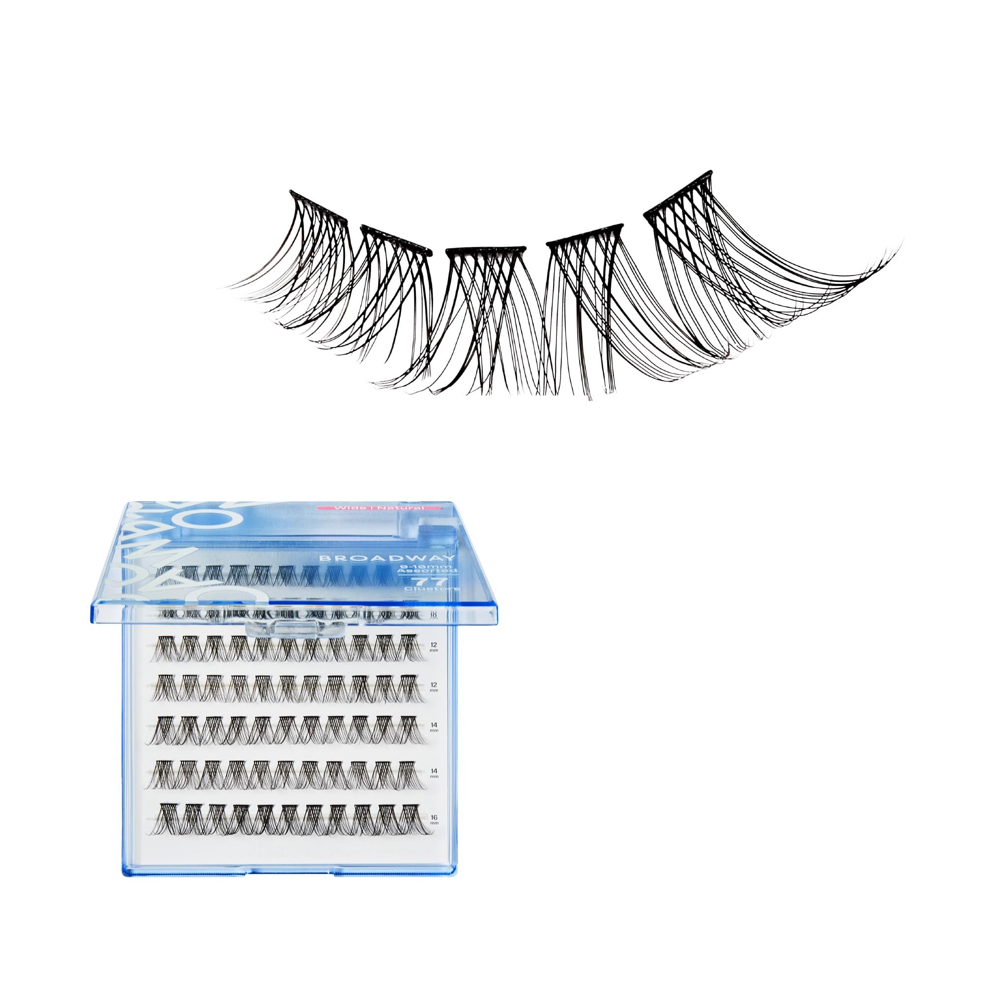 Broadway Eyes lash clusters 9-16mm offer versatile daily glam.