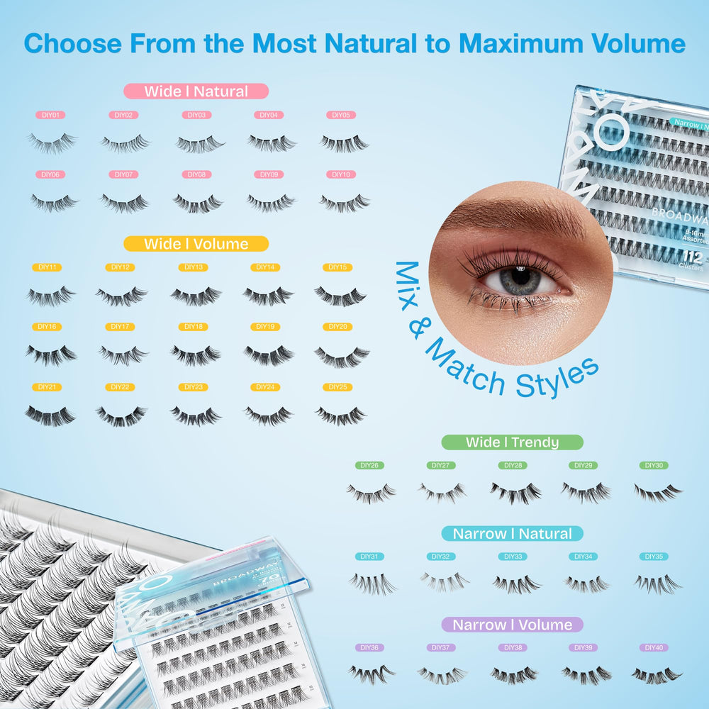 Broadway Eyes everyday glam lashes provide natural enhancement for everyday looks.
