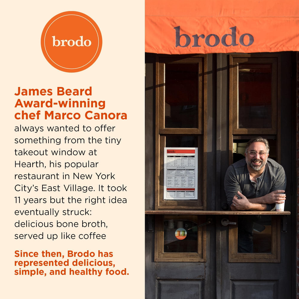 Brodo low-sodium broth bottle with clean natural ingredients