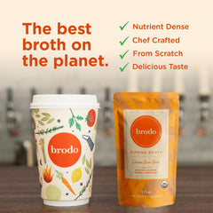 Brodo bone broth with real chicken bones authentically sourced ingredients