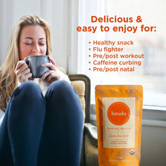 Brodo bone broth for sipping in a warm mug