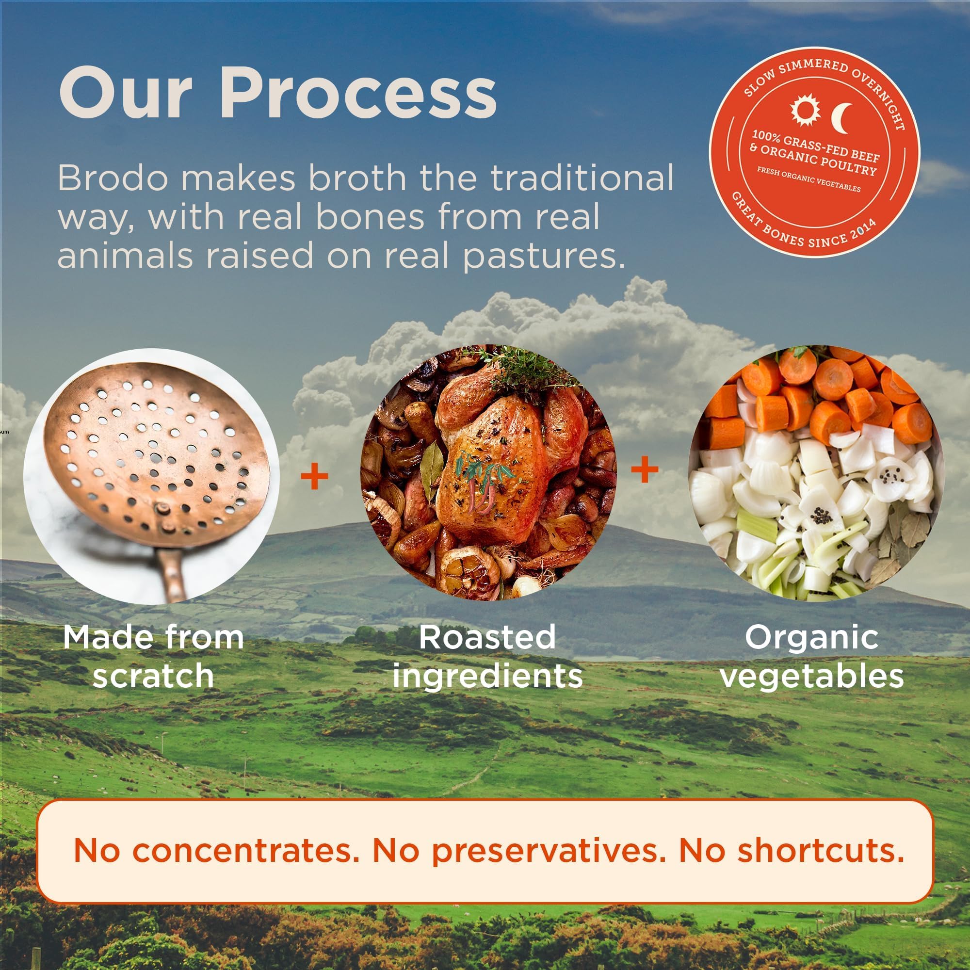 Brodo soup base image showing deep flavor in bowls