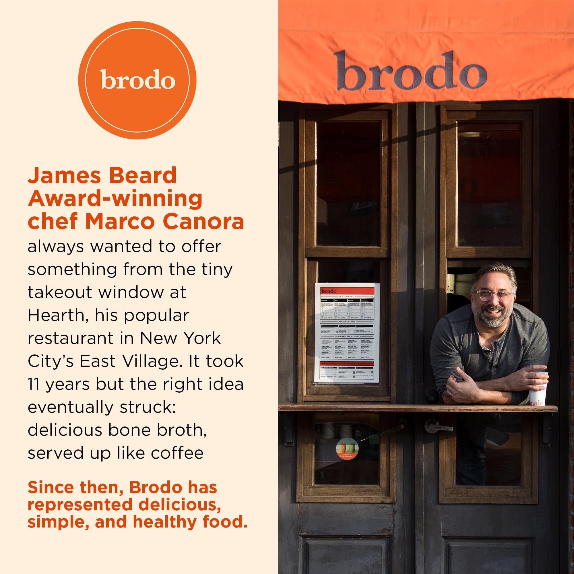 Serving bowl of Brodo bone broth with herbs