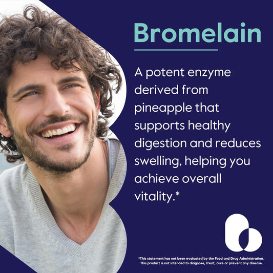 Close-up of Bromelain capsules