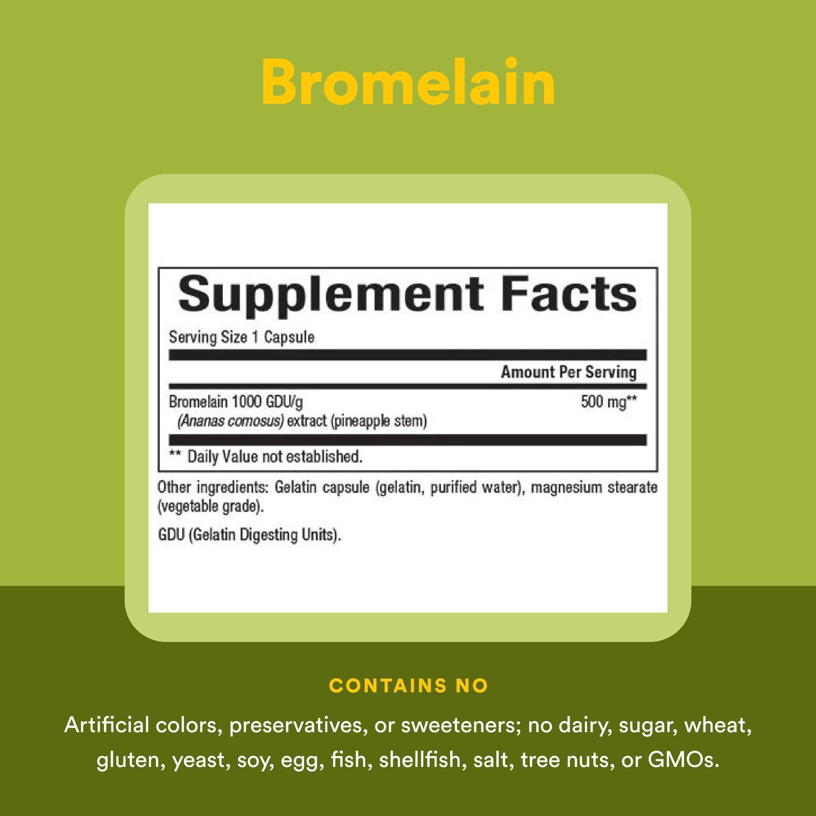 Bromelain 500 mg capsules from Natural Factors