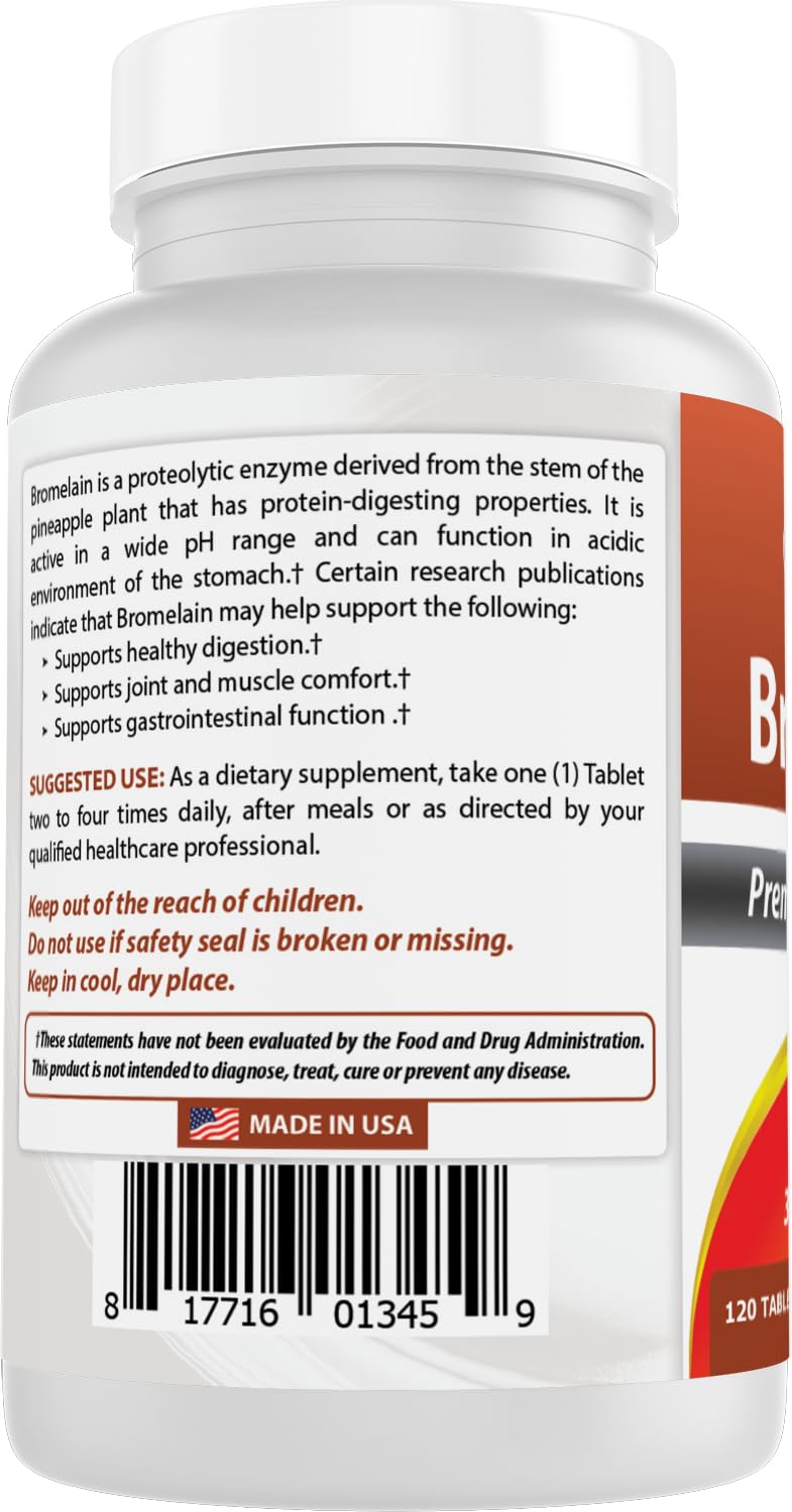 Bromelain 500mg dietary supplement for digestive support