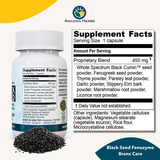 Close-up of Bronc-Care capsules indicating immune support