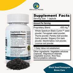 Close-up of Bronc-Care capsules indicating immune support