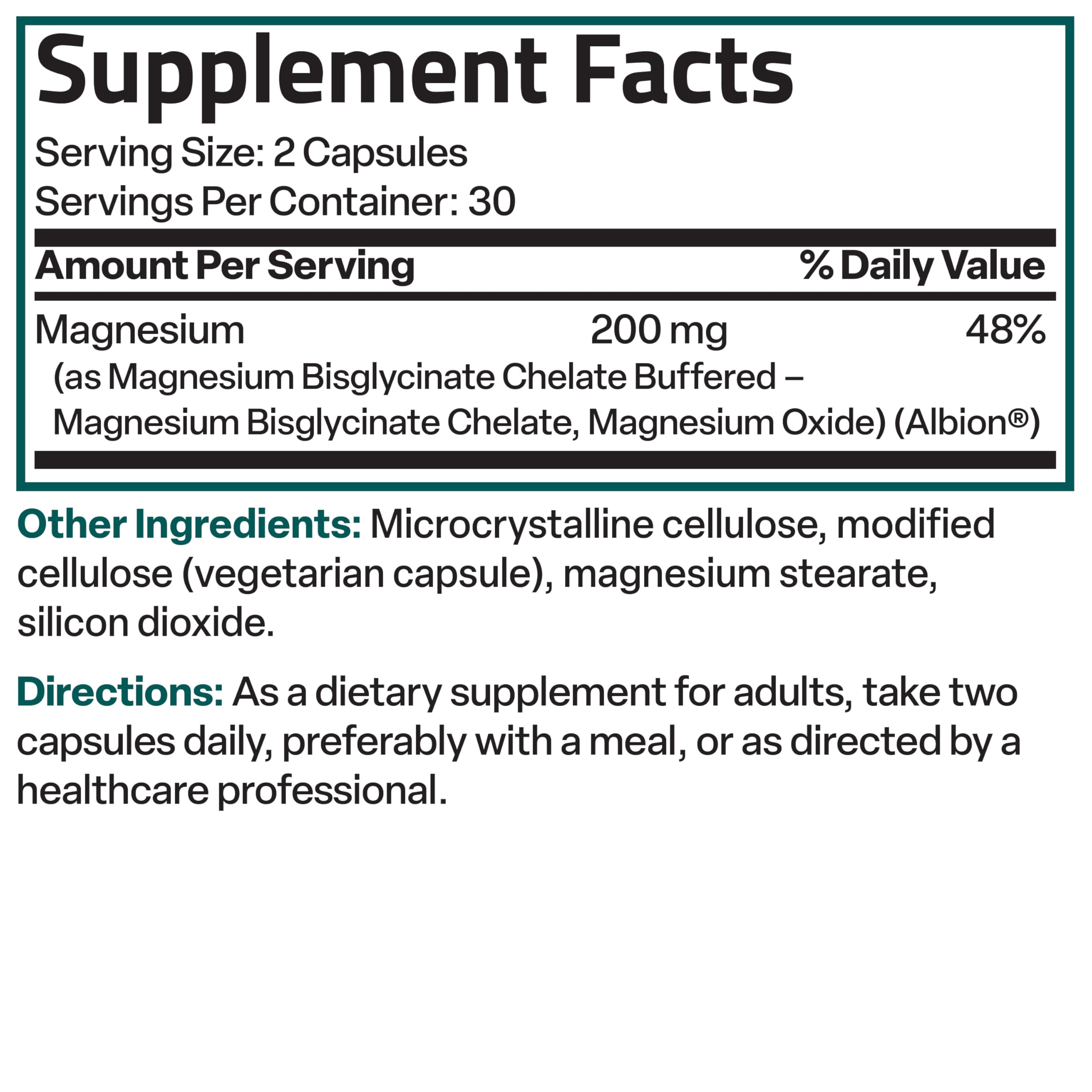 Container of 60 vegetarian capsules