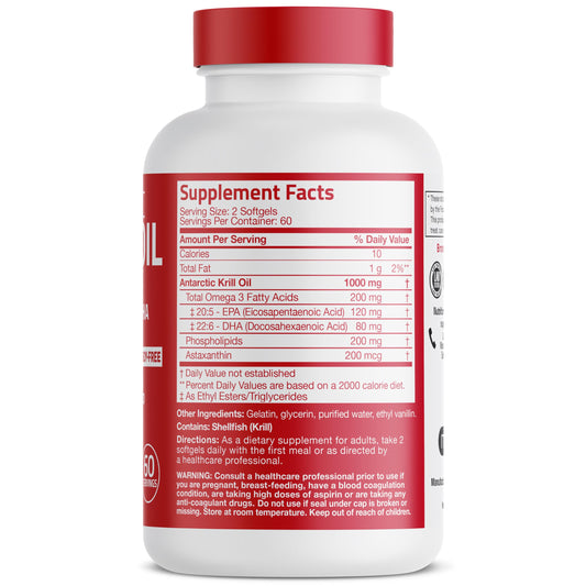 Two softgels representing a 1000 mg serving