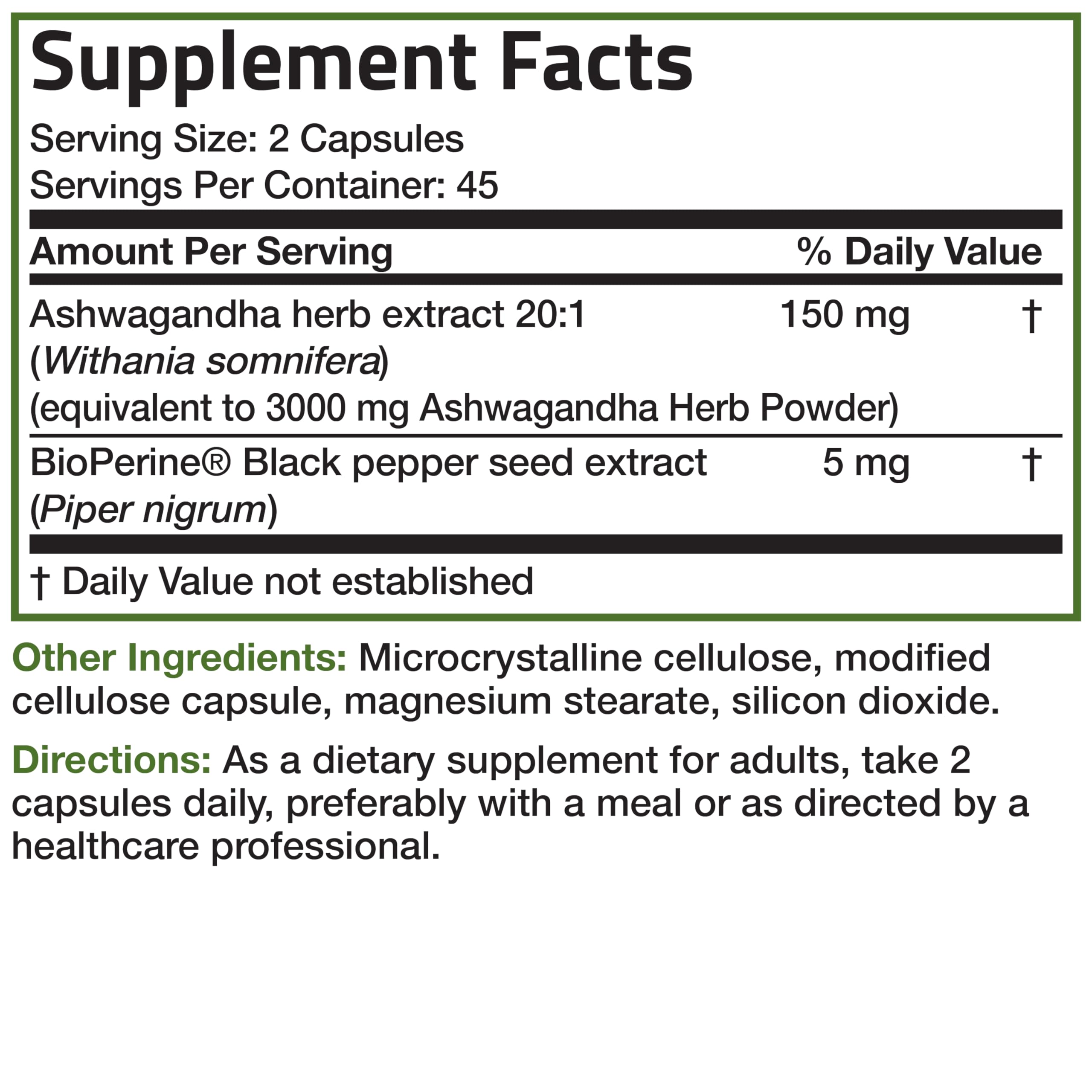 90 vegetarian capsules bottle packaging