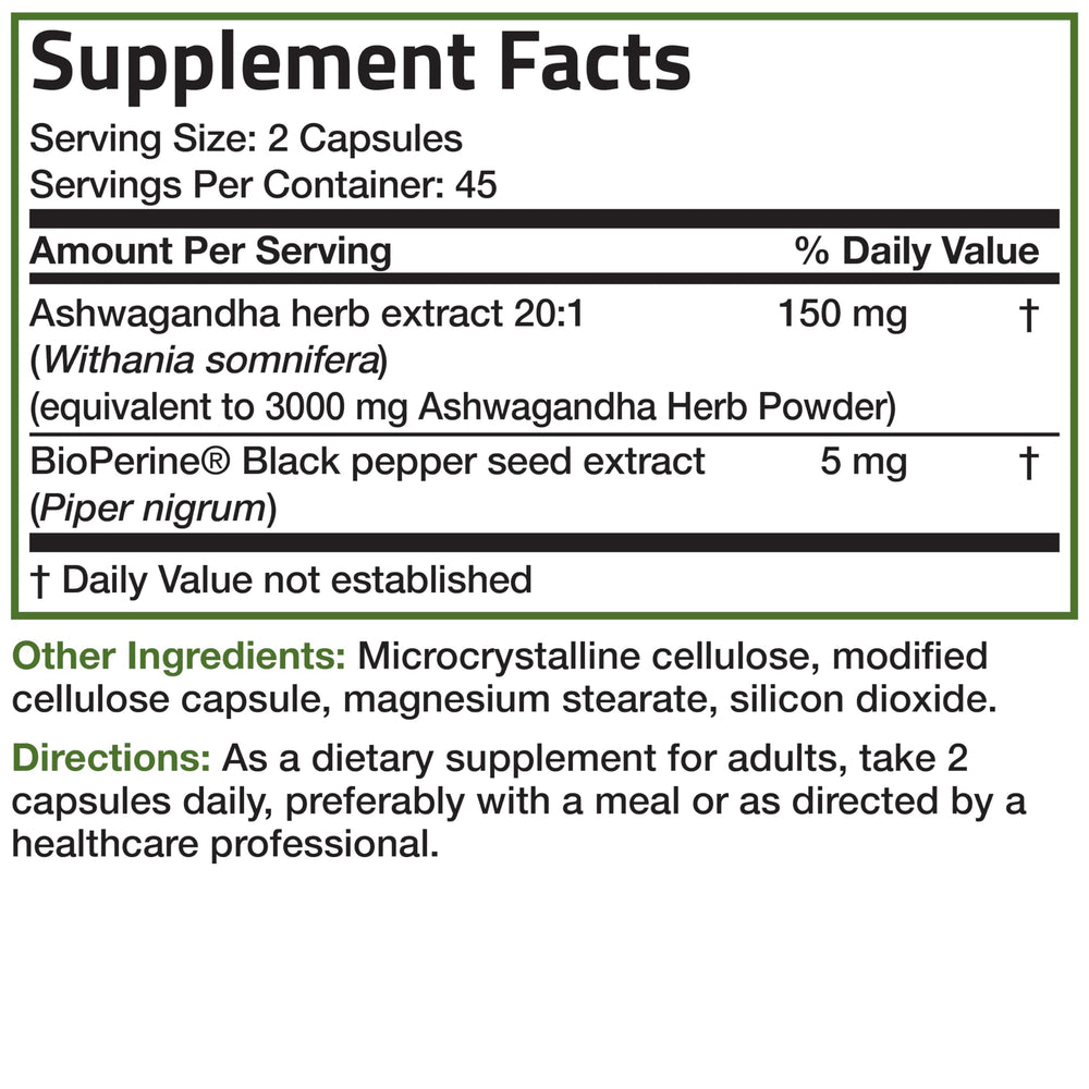 90 vegetarian capsules bottle packaging