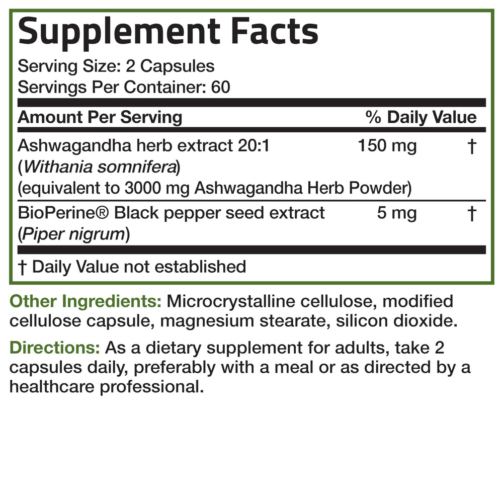 Supplement bottle with stress and mood health theme