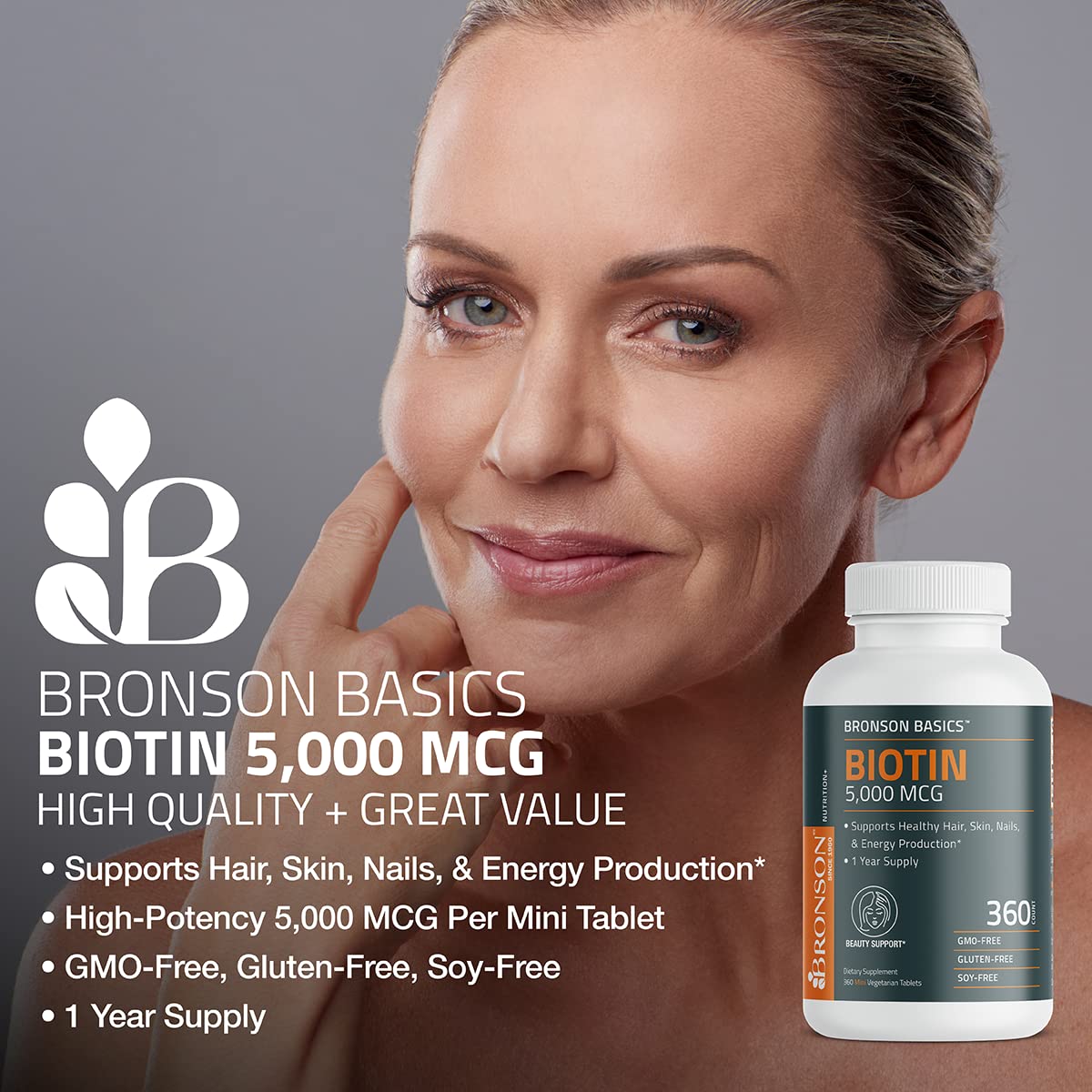 Bronson Basics Biotin ingredients panel