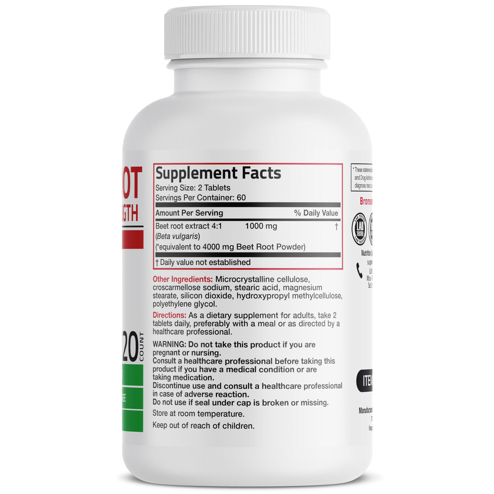 Bronson Beet Root Double Strength vegan formula