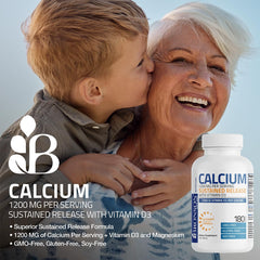 Supplement facts panel for Bronson Calcium 1200 mg with D3