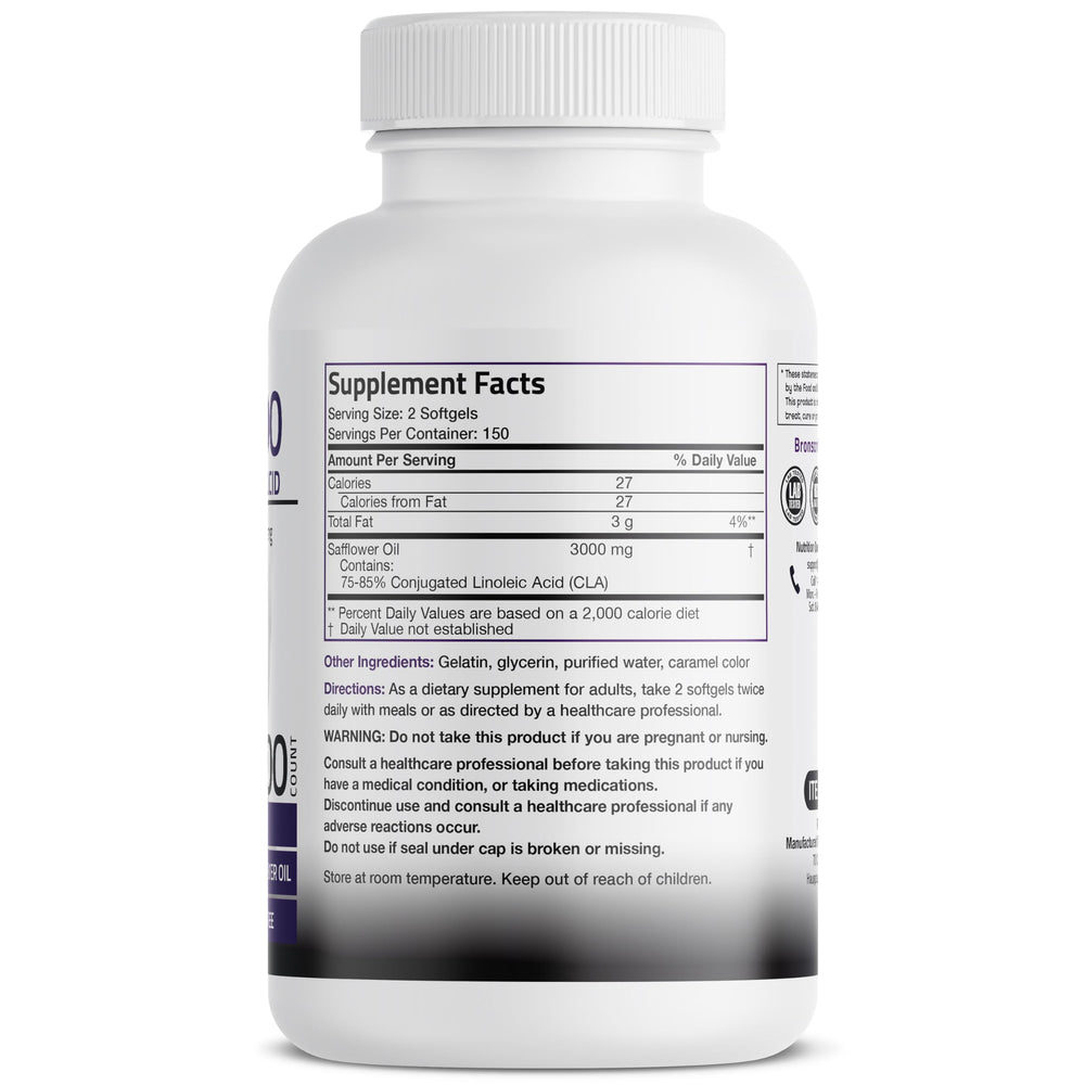 Safflower oil based non-stimulating CLA
