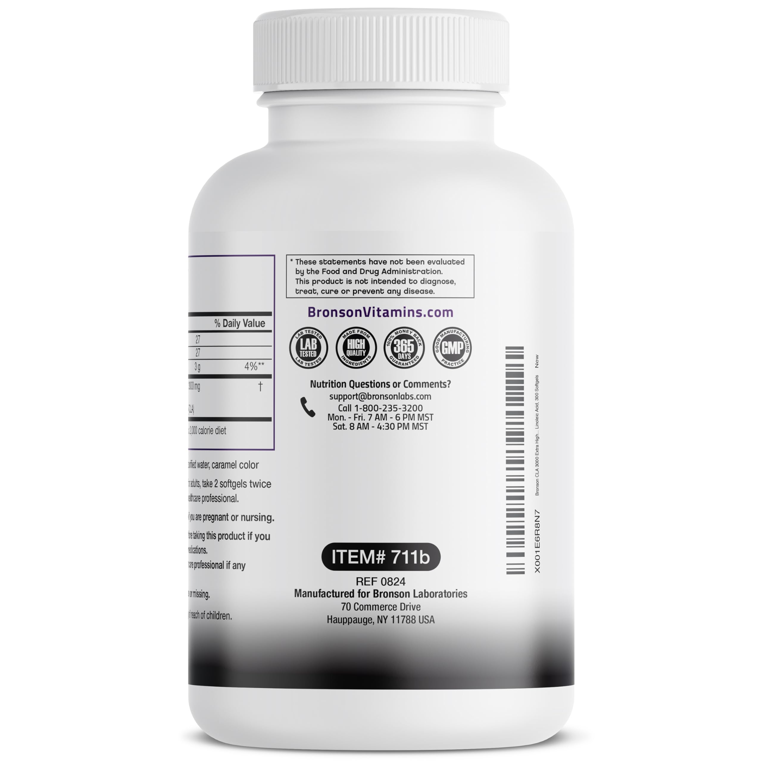 Bronson CLA 3000 bottle with glossy cap ready for daily routine.