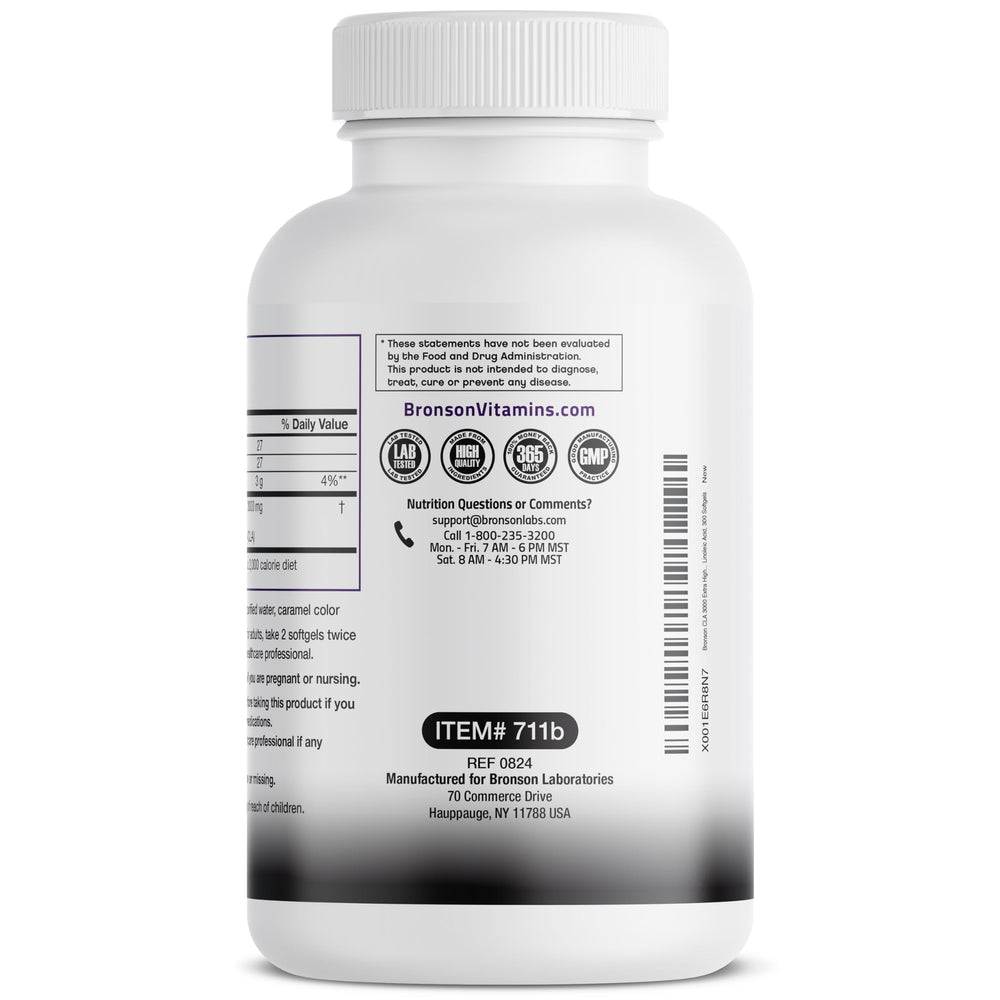 Bronson CLA 3000 bottle with glossy cap ready for daily routine.