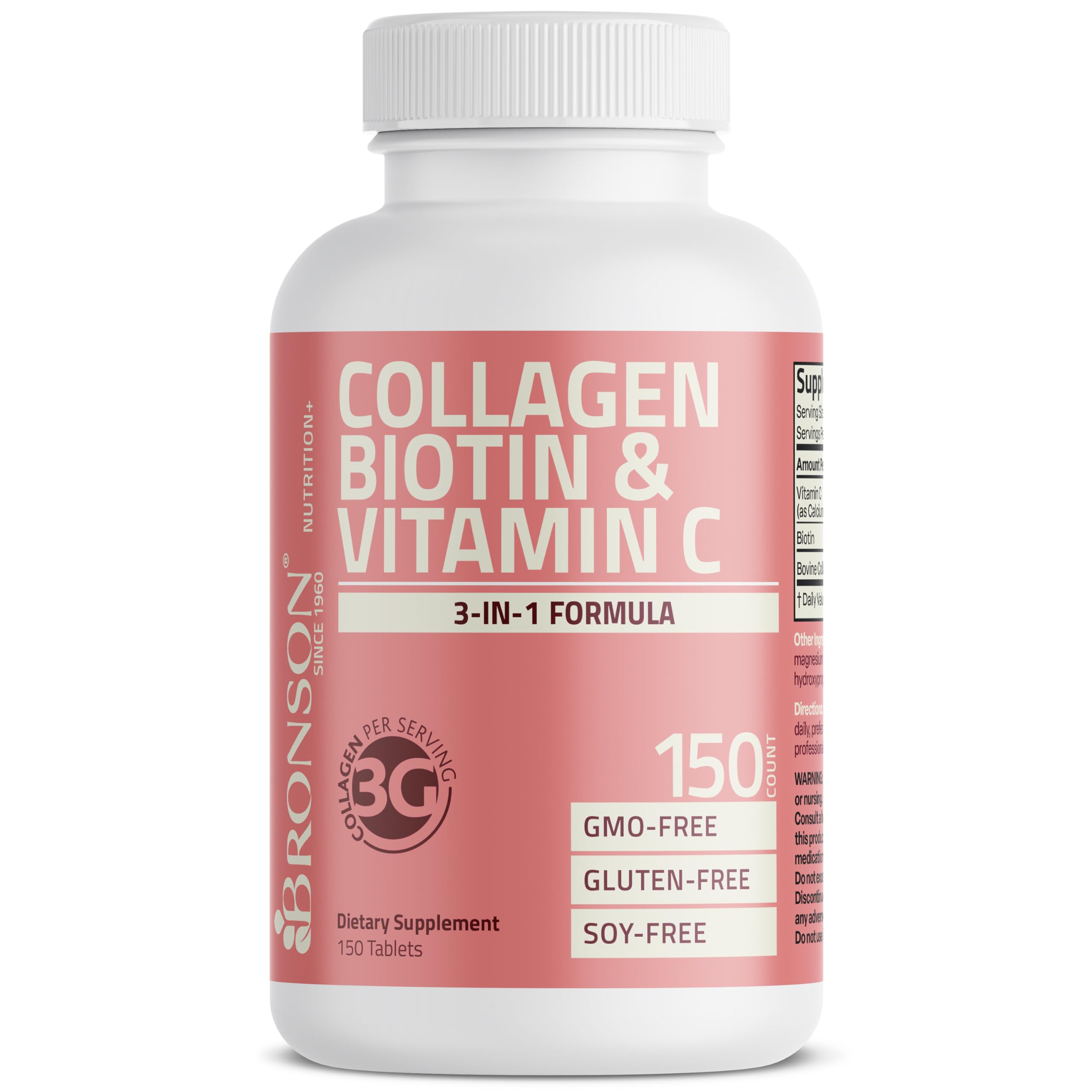 Graphic depicting hair, skin and nails health with collagen supplement