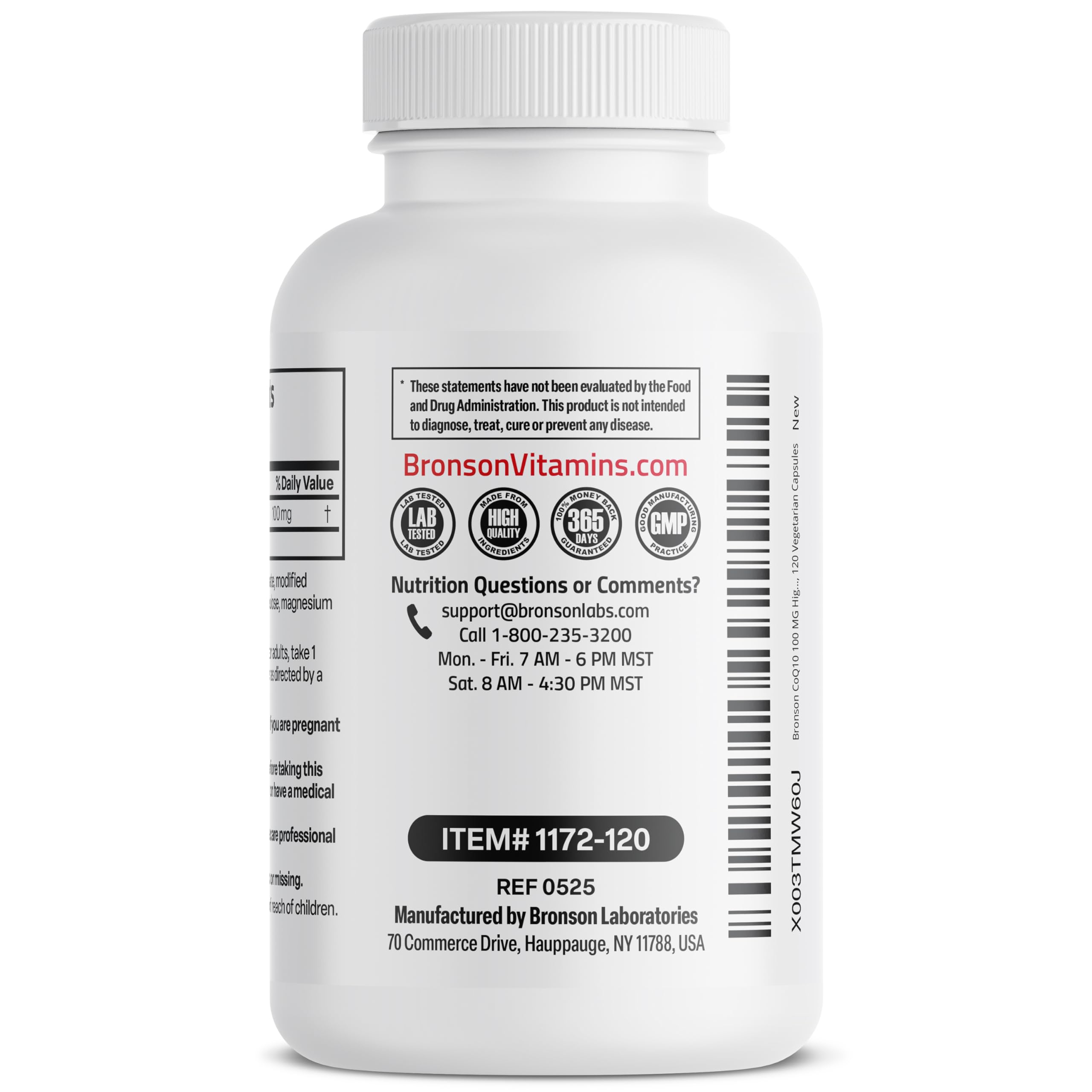 CoQ10 100 mg capsule close-up highlighting vegan formula