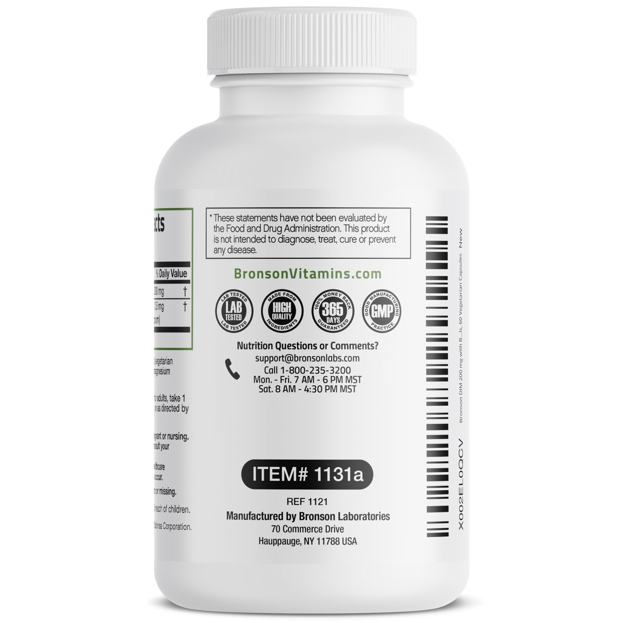Estimated daily dosage: 200 mg DIM per capsule