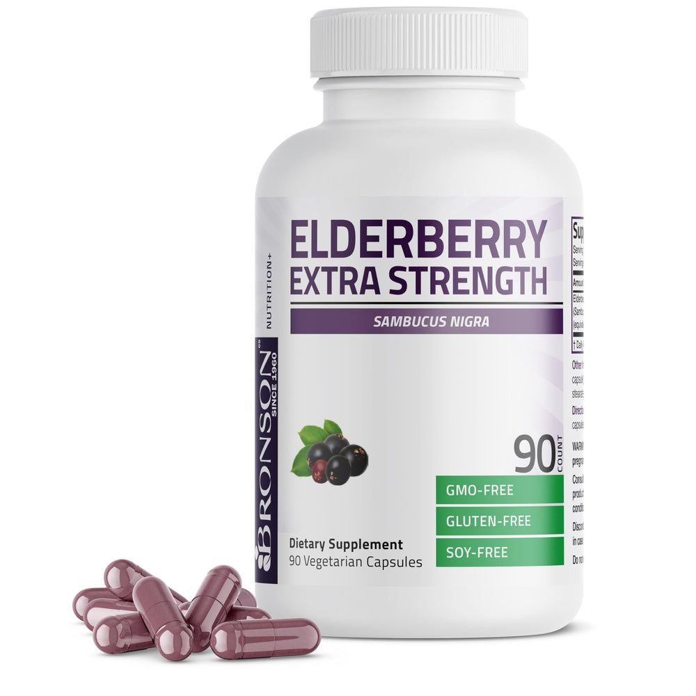 Bronson Elderberry Extra Strength packaging