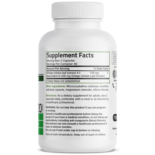 Brain health and focus imagery for Bronson Ginkgo Biloba