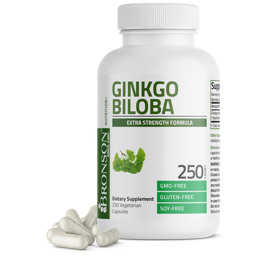 Bronson Ginkgo Biloba Extra Strength bottle label front