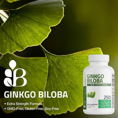 GMO-Free, Gluten-Free and Soy-Free Bronson Ginkgo Biloba labeling