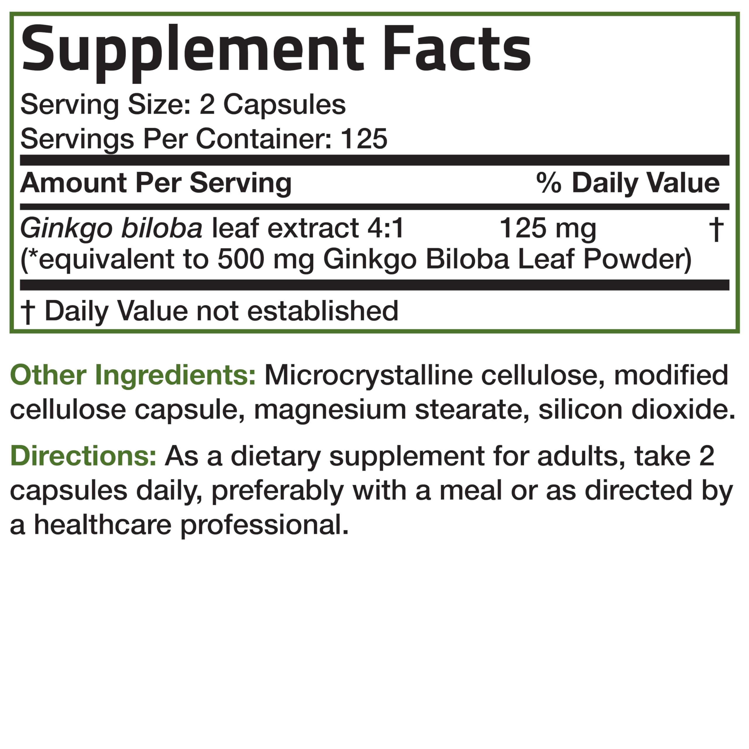 Product label with ingredients panel