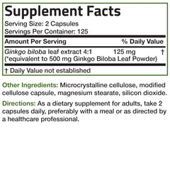 Product label with ingredients panel
